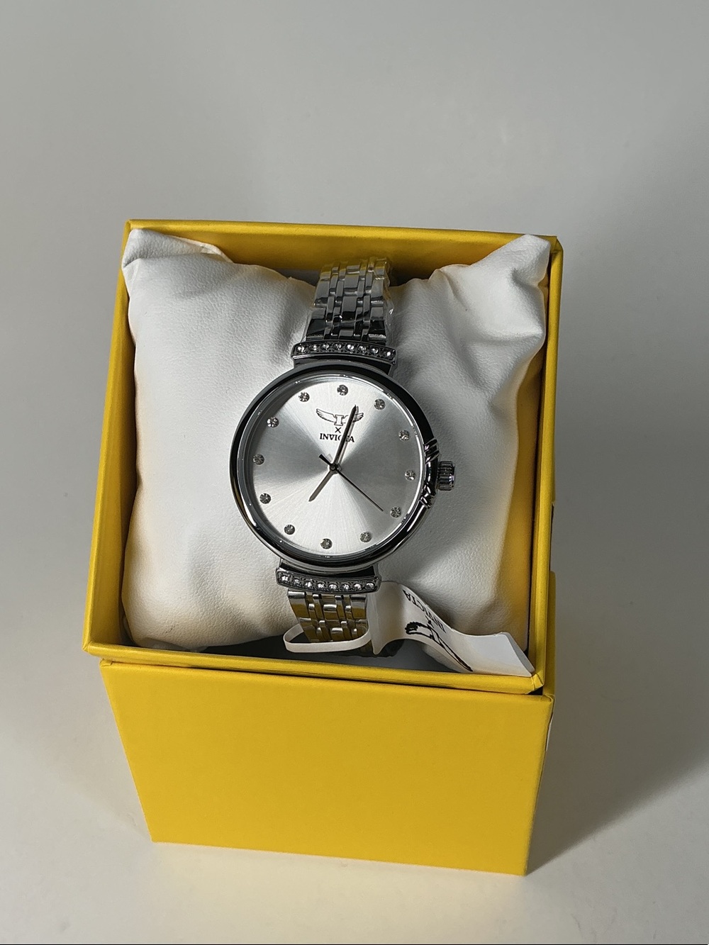 Invicta Silver Tone Women's Crystal Accent Bracelet Watch 69947